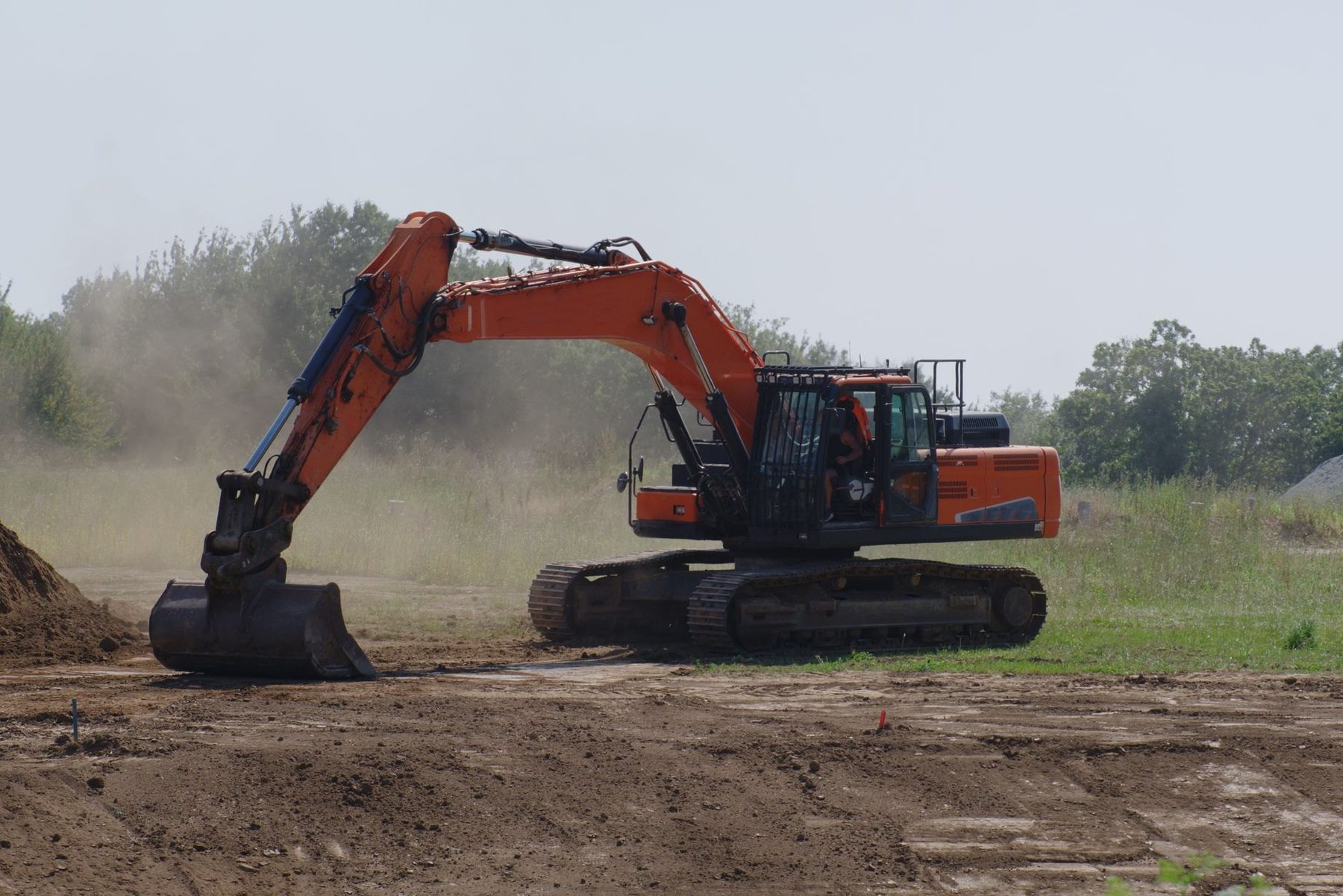 Excavation work underway on a Central Indiana site